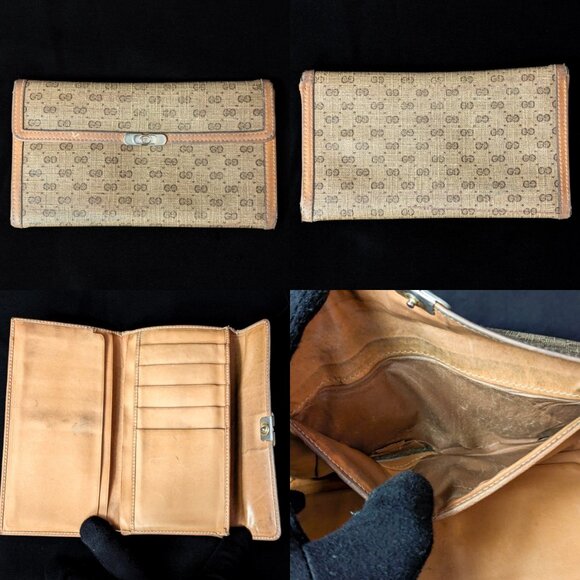 GUCCI MicroGG Vintage Bag + Pouch + Wallet + Etui + Coin Purse + Keyholder SET - Picture 8 of 16